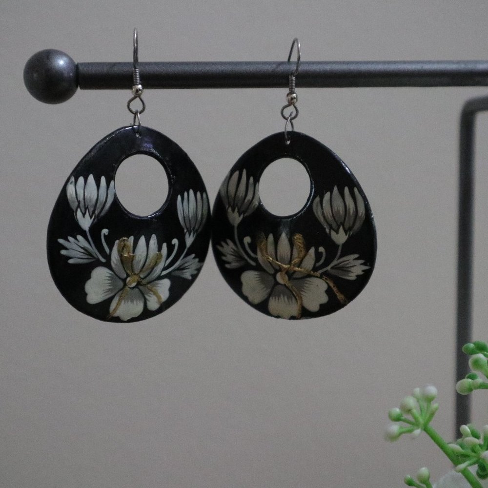 (3 for $20) Painted Wooden Earrings